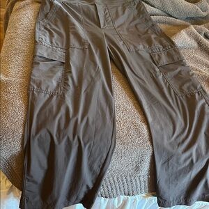 Women’s Athleta brownish purple wide leg cargo pants